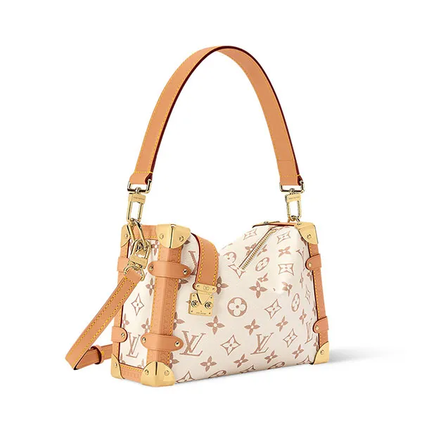 Túi Đeo Vai Nữ Louis Vuitton LV Side Trunk MM M26287 Màu Be