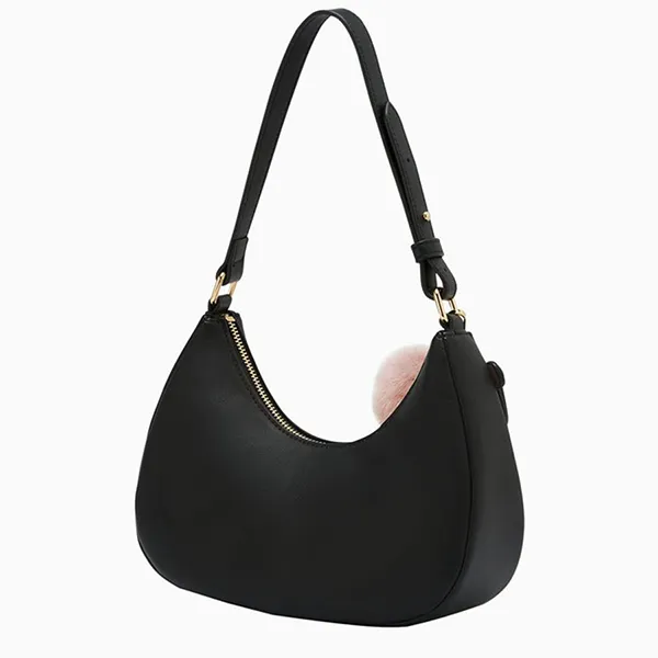 Túi Đeo Vai Nữ Lyn Moo Moo Shoulder Bag - Black L25FBWB056 Màu Đen