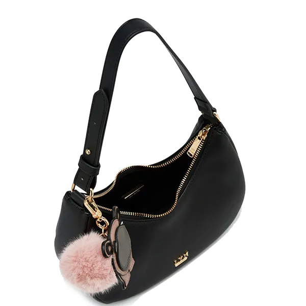 Túi Đeo Vai Nữ Lyn Moo Moo Shoulder Bag - Black L25FBWB056 Màu Đen
