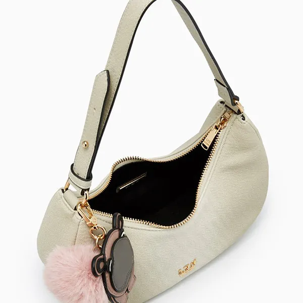Túi Đeo Vai Nữ Lyn Moo Moo Shoulder Bag - Ivory L25FBWB056 Màu Trắng Kem