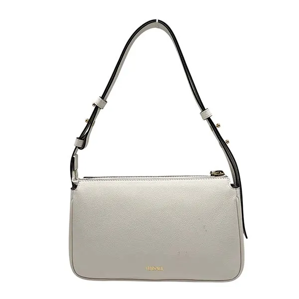 Túi Đeo Vai Nữ Versace Medusa Leather Shoulder Bag Màu Trắng