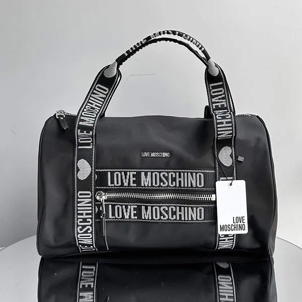 Túi Du Lịch Unisex Love Moschino Tape Bag Fantasy Nero Màu Đen