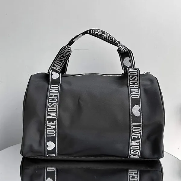 Túi Du Lịch Unisex Love Moschino Tape Bag Fantasy Nero Màu Đen