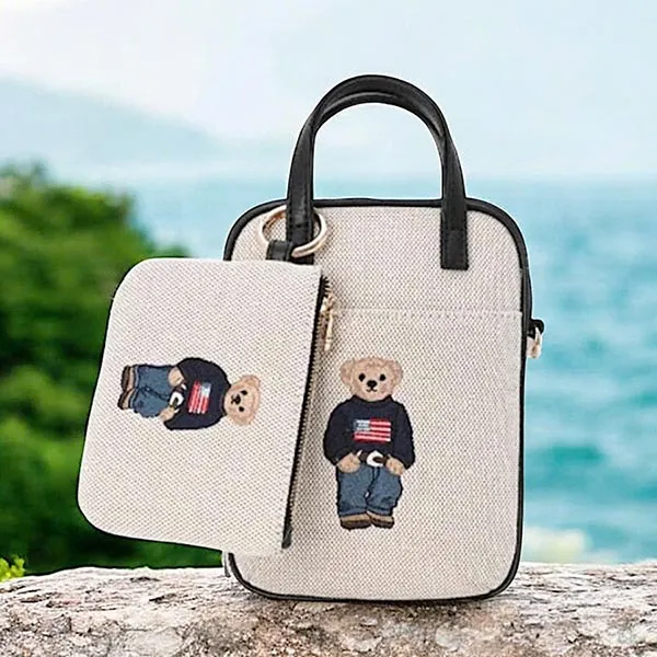 Túi Đựng Điện Thoại Nữ Guoo Bear GU1100-20040 Màu Be Đen