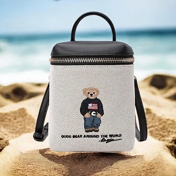 Túi Đựng Điện Thoại Nữ Guoo Bear GU1385-10040 Màu Be Đen