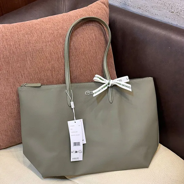 Túi Tote Nữ Lacoste Tote Bag Màu Kaki