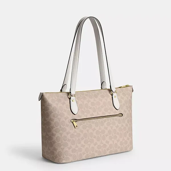 Túi Tote Nữ Coach Gallery Tote Bag In Signature Canvas CW381 Im/Sand/Chalk Màu Phấn Khaki