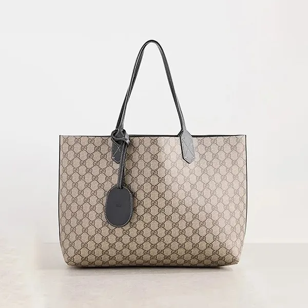 Túi Tote Nữ Gucci Reversible Bag Màu Be Đen