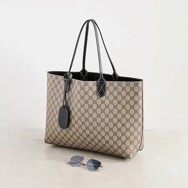 Túi Tote Nữ Gucci Reversible Bag Màu Be Đen