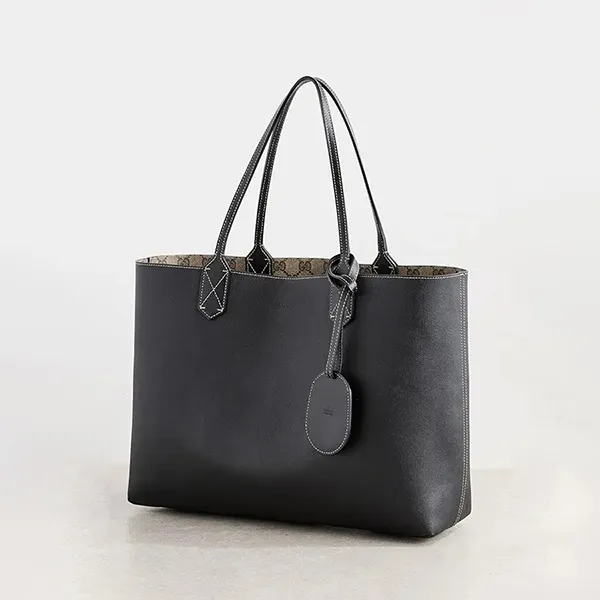 Túi Tote Nữ Gucci Reversible Bag Màu Be Đen
