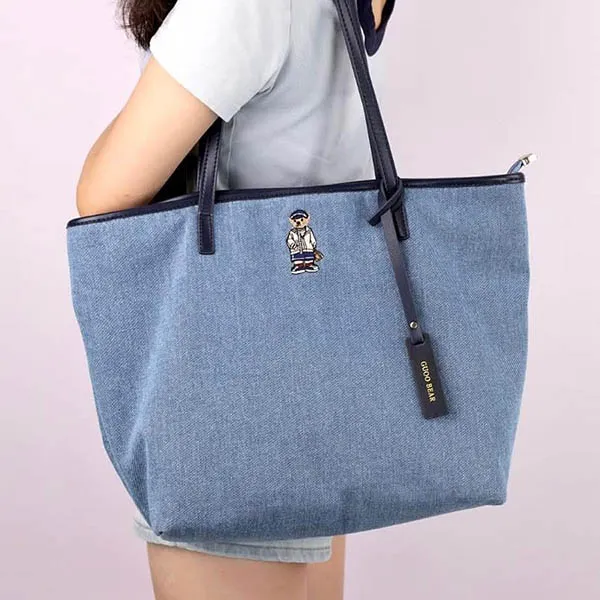 Túi Tote Nữ Guoo Bear Bag TN3530-GU1231 Màu Xanh Denim
