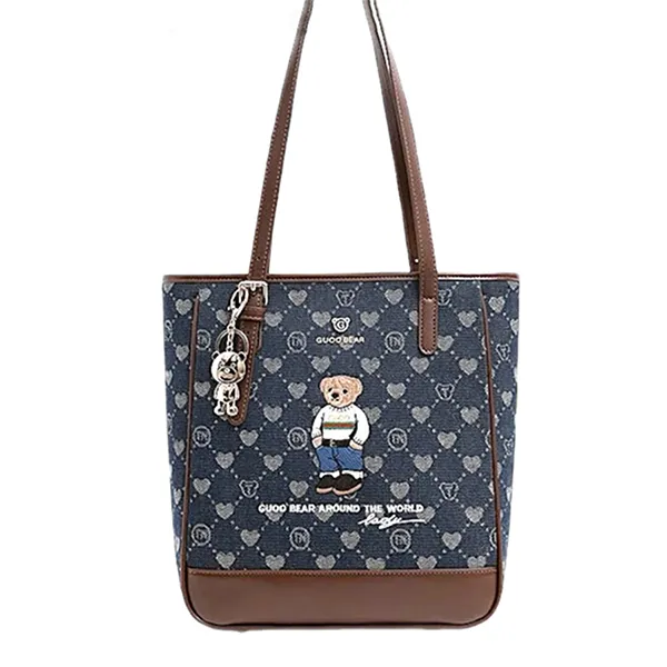 Túi Tote Nữ Guoo Bear GU1219-28220 Màu Xanh Nâu