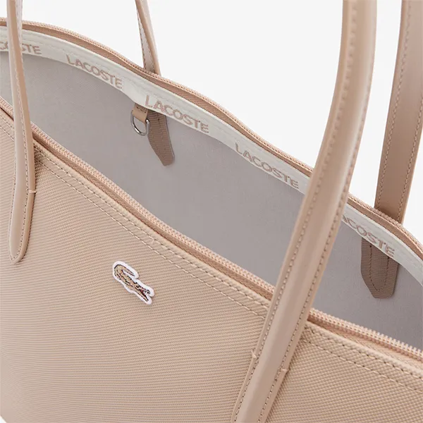Túi Tote Nữ Lacoste Small L.12.12 Concept Tote Simply Taupe NF2037PK Q47 Màu Be