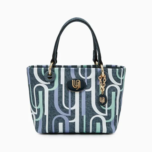 Túi Tote Nữ Lyn Bruna Infinite Denim S Bag Printed Blue Variation 2 Màu Xanh Họa Tiết