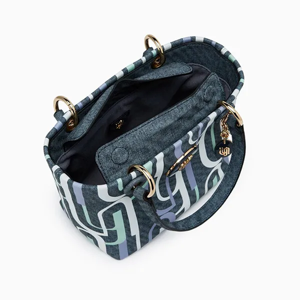 Túi Tote Nữ Lyn Bruna Infinite Denim S Bag Printed Blue Variation 2 Màu Xanh Họa Tiết