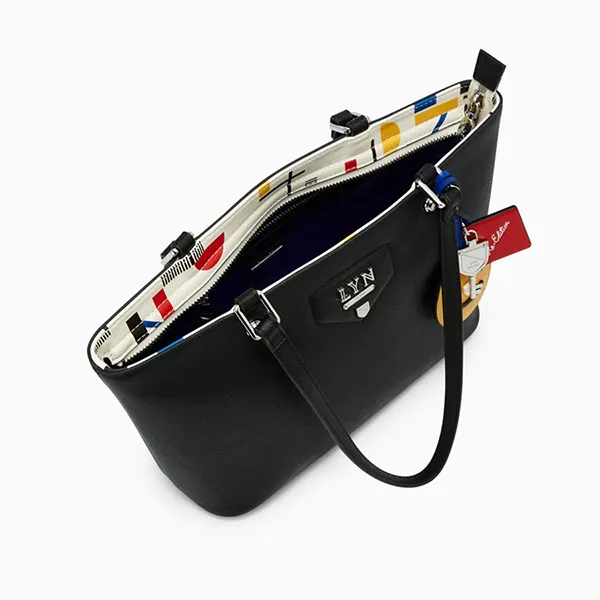 Túi Tote Nữ Lyn Re-Edit Bauhaus M Bag Printed Black L25FBWA059 Màu Đen