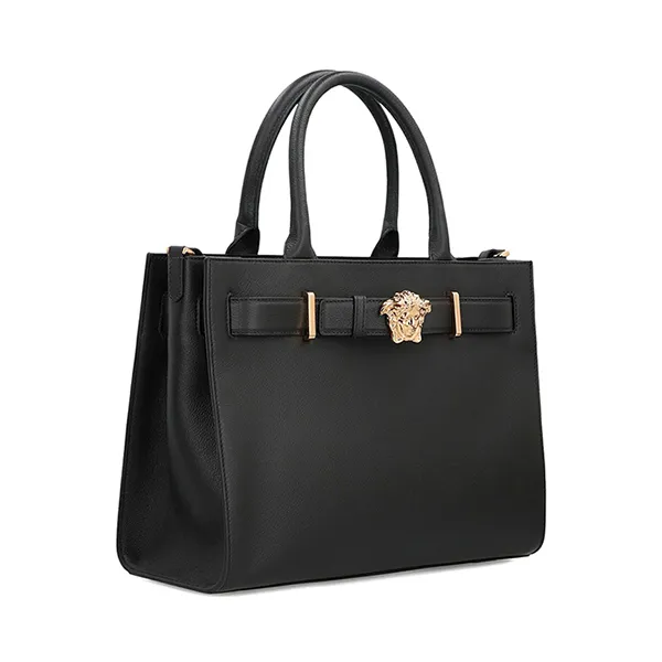 Túi Tote Nữ Versace Medusa Medium Leather Bag Màu Đen