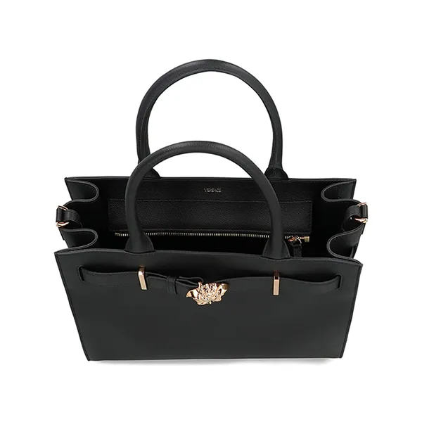 Túi Tote Nữ Versace Medusa Medium Leather Bag Màu Đen