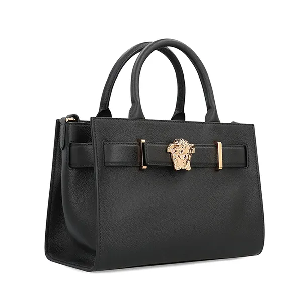 Túi Tote Nữ Versace Medusa Small Leather Bag Màu Đen