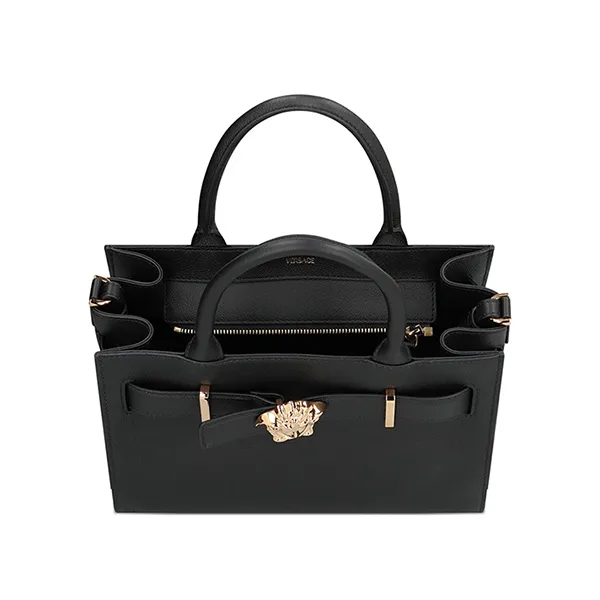 Túi Tote Nữ Versace Medusa Small Leather Bag Màu Đen