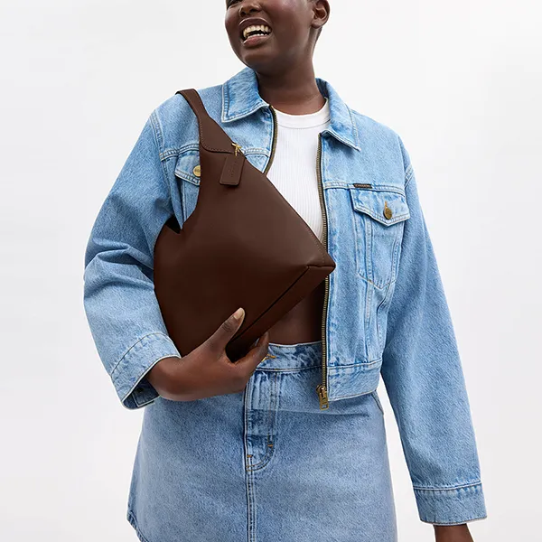 Túi Xách Nữ Coach Brooklyn Shoulder Bag 28 CU068 Brown Màu Nâu