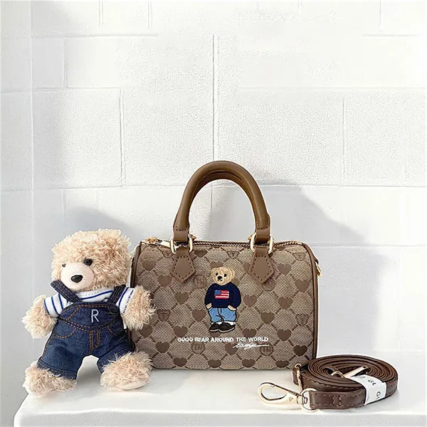 Túi Xách Tay Nữ Guoo Bear TN2462 - GU1429 Màu Nâu Size S