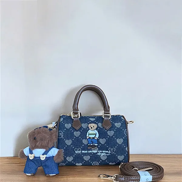 Túi Xách Tay Nữ Guoo Bear TN2462 - GU1429 Màu Xanh Denim Size S
