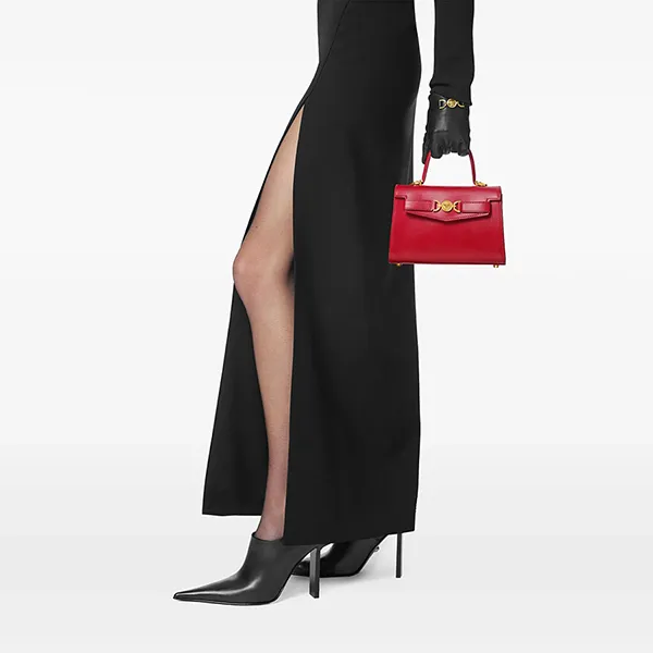 Túi Xách Tay Nữ Versace Medusa Bag Màu Đỏ