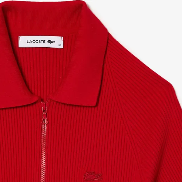 Váy Polo Nữ Lacoste Women’s Knit Polo Dress EF4947 240 Màu Đỏ Size 36
