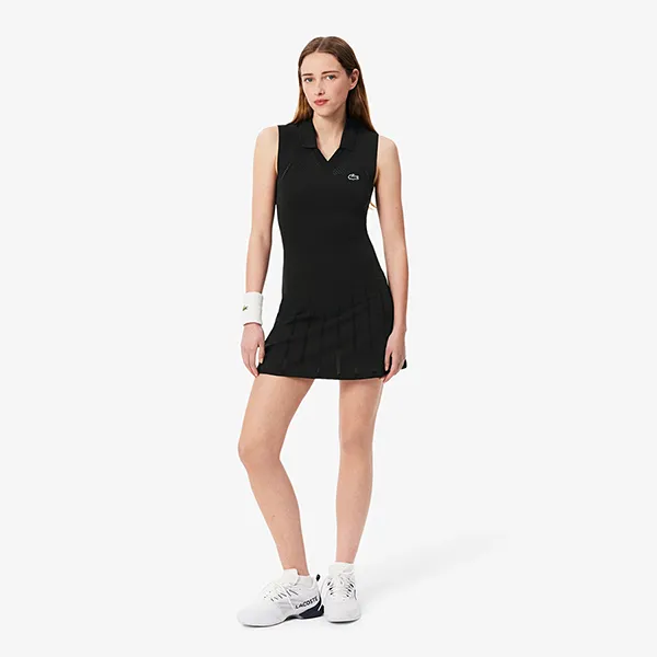 Váy Thể Thao Lacoste Stretch Tennis Dress And Shorts EF0615 51 C31 Màu Đen Size 34/36