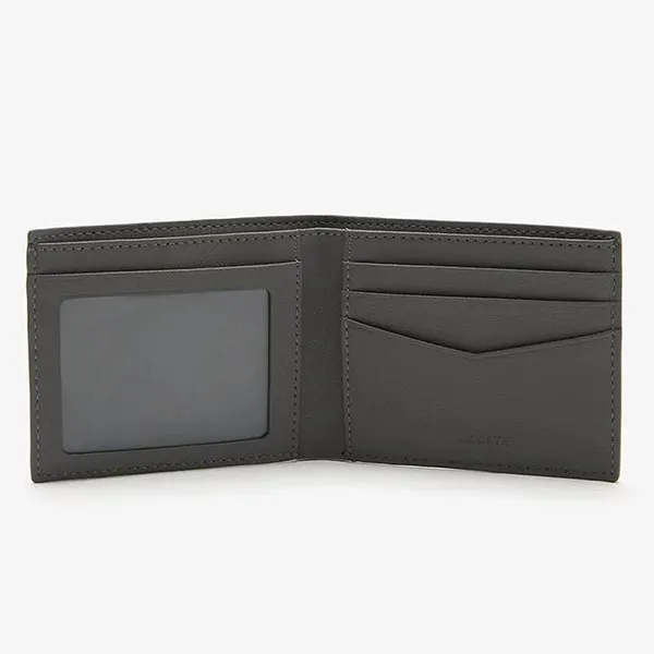 Ví Nam Lacoste Men's Interior Card Slot Foldable Wallet NH4014PNJ37 Màu Xám Đen