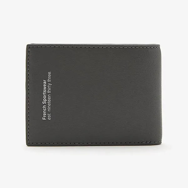 Ví Nam Lacoste Men's Interior Card Slot Foldable Wallet NH4014PNJ37 Màu Xám Đen