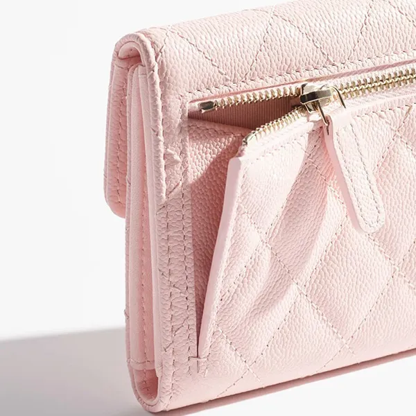Ví Nữ Chanel Classic Small Flap Wallet Màu Hồng Nhạt