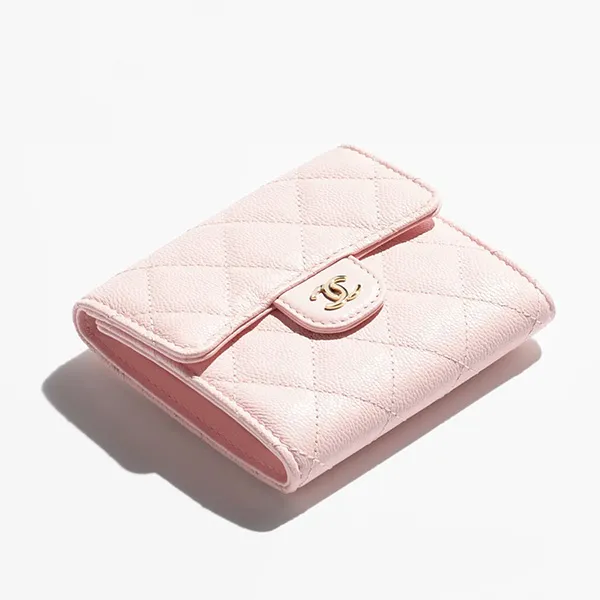 Ví Nữ Chanel Classic Small Flap Wallet Màu Hồng Nhạt