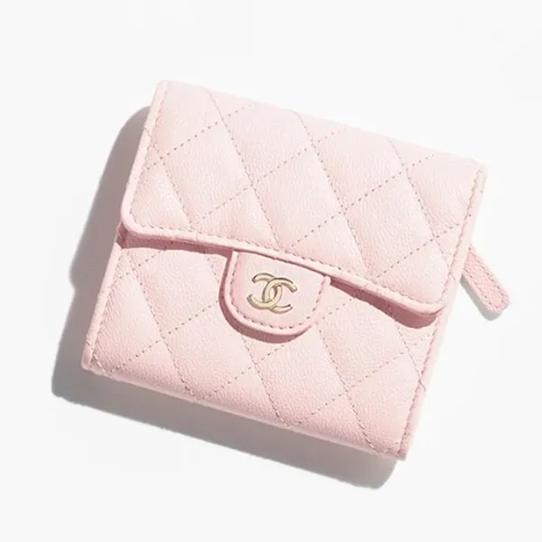 Ví Nữ Chanel Classic Small Flap Wallet Màu Hồng Nhạt