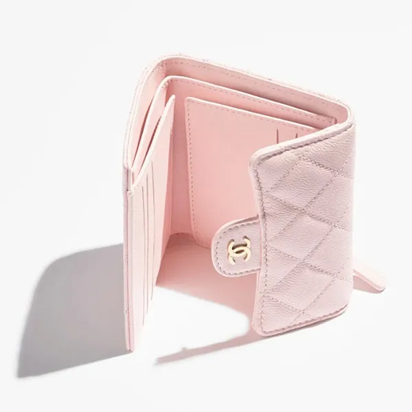 Ví Nữ Chanel Classic Small Flap Wallet Màu Hồng Nhạt