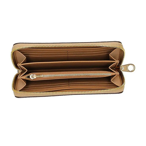 Ví Nữ Coach Long Zip Around Wallet In Signature Canvas CW778 Gold/Sand/Chalk Màu Be Vàng