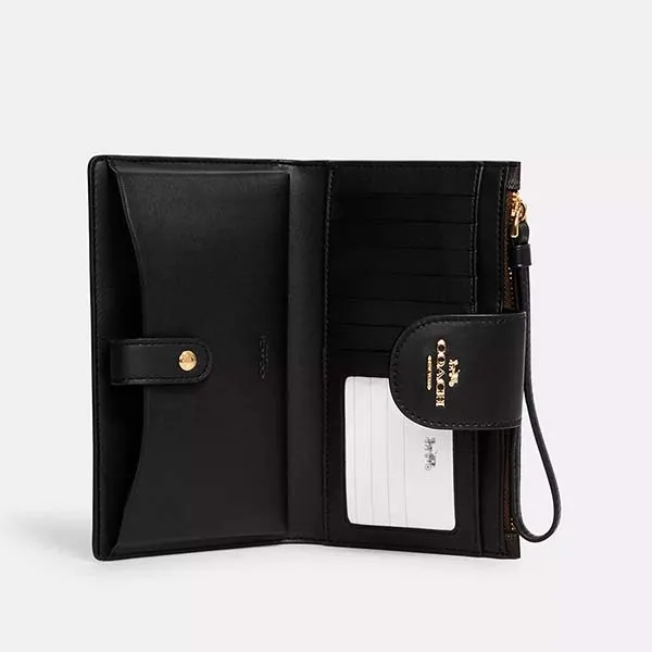 Ví Nữ Coach Phone Wallet In Colorblock Signature Canvas C2874 Màu Nâu