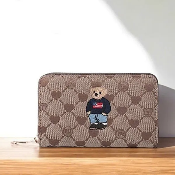 Ví Nữ Guoo Bear TT2301 - GO2041 Màu Nâu Size M
