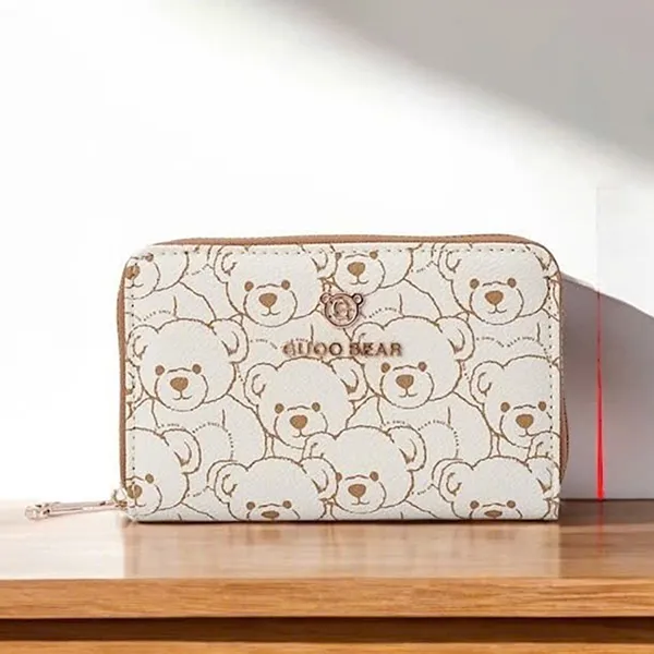 Ví Nữ Guoo Bear TT2301 - GO2045 Màu Trắng Be Size M