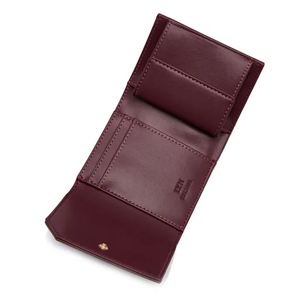 Ví Nữ Lyn Thunder Flap Wallet - Dark Red LL25FWS017 Màu Đỏ Đậm