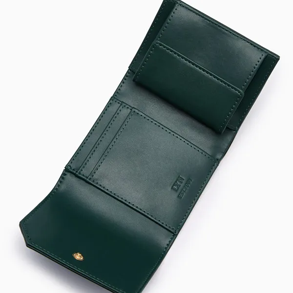 Ví Nữ Lyn Thunder Flap Wallet On Chain - Dark Green LL25FWS017 Màu Xanh Green