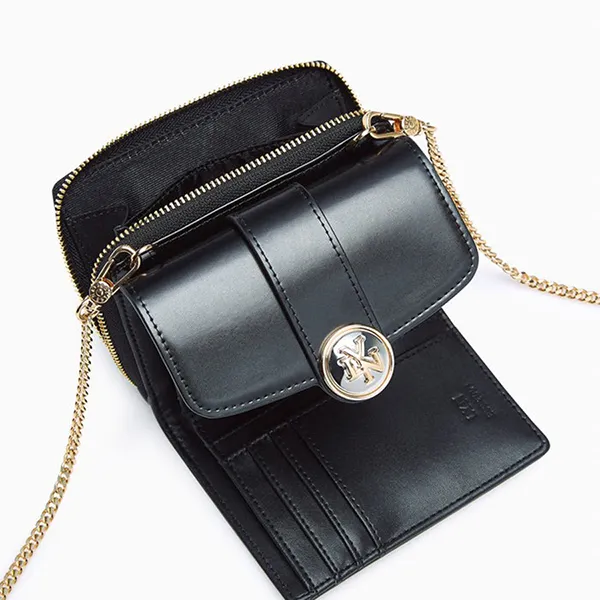 Ví Nữ Lyn Venus Short Wallet On Chain - Black L25FWWB010 Màu Đen