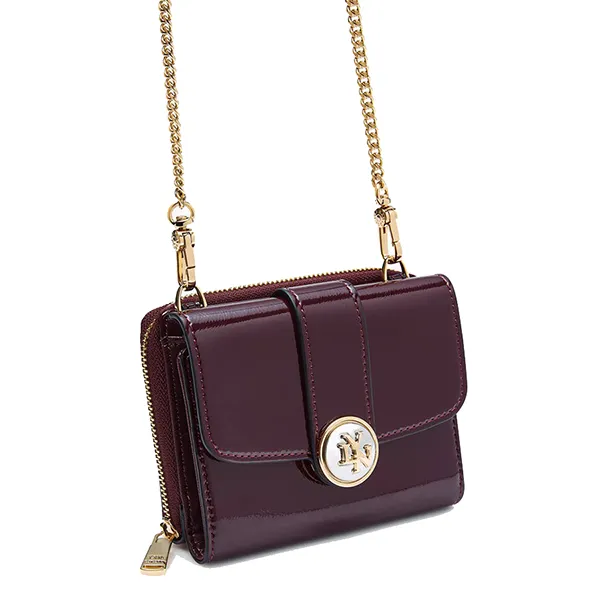Ví Nữ Lyn Venus Short Wallet On Chain - Dark Red L25FWWB010 Màu Đỏ Đậm