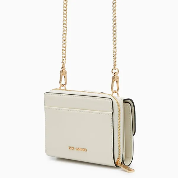 Ví Nữ Lyn Venus Short Wallet On Chain - Ivory L25FWWB010 Màu Trắng Kem