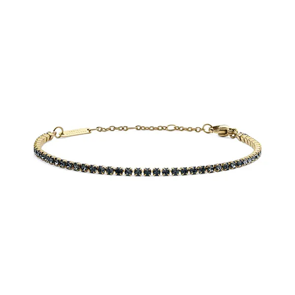 Vòng Đeo Tay Nữ Daniel Wellington Preciosa DW00401107 Classic Tennis Bracelet Nightfall Màu Vàng