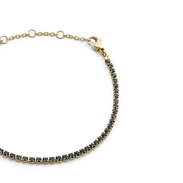 Vòng Đeo Tay Nữ Daniel Wellington Preciosa DW00401107 Classic Tennis Bracelet Nightfall Màu Vàng