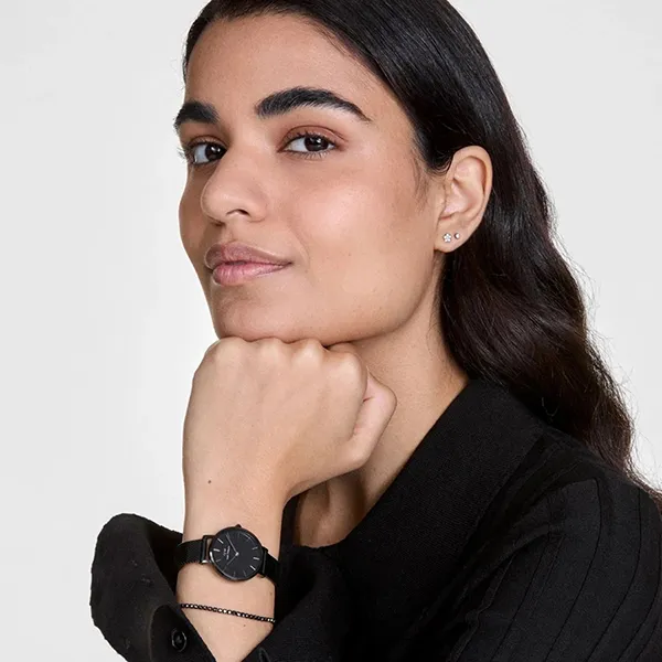 Vòng Đeo Tay Nữ Daniel Wellington Preciosa DW00401107 Classic Tennis Bracelet Nightfall Màu Vàng