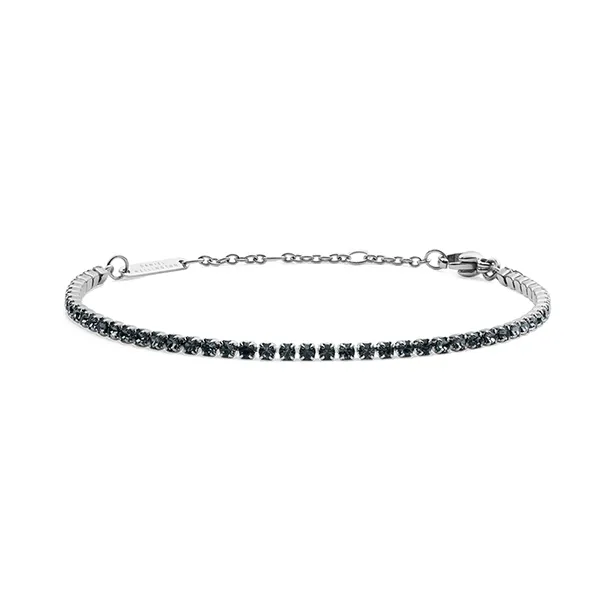 Vòng Đeo Tay Nữ Daniel Wellington Preciosa DW00401108 Classic Tennis Bracelet Nightfall Màu Bạc Xám