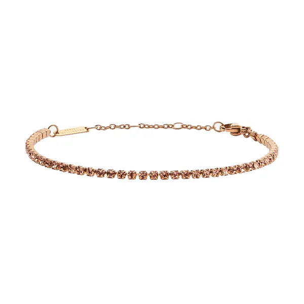 Vòng Đeo Tay Nữ Daniel Wellington Preciosa DW00401112 Classic Tennis Bracelet Apricot Màu Vàng Hồng